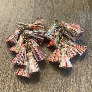 Baublebar multicolor tassel statement earrings